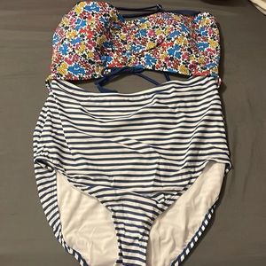 One piece swimsuit stripped! Size XL! NEW